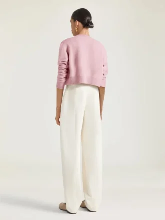Cardigan court en laine et cachemire