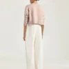 Cardigan court en laine et cachemire