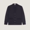 Cardigan en laine avec détails en gros-grain