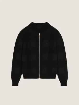 Cardigan zippé en coton brodé « Givenchy Paris »
