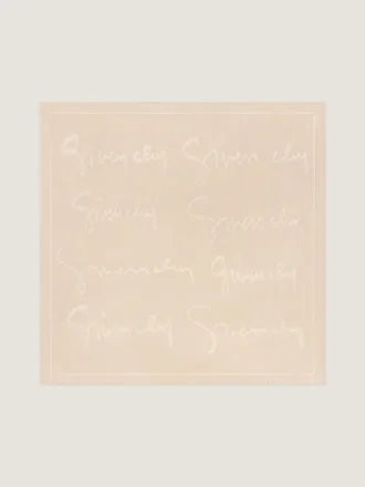 Carré en jacquard de soie avec signature Givenchy