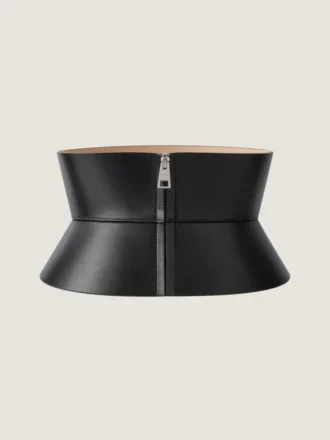 Ceinture corset en cuir