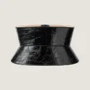 Ceinture corset en cuir avec imprimé ruban Ceinture corset en cuir avec imprimé ruban