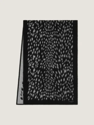 Écharpe en jacquard de laine à imprimé animalier