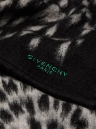 Écharpe en jacquard de laine à imprimé animalier