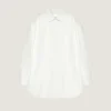 Chemise asymétrique en cuir nappa Chemise asymétrique en cuir nappa