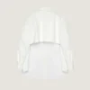 Chemise asymétrique en cuir nappa Chemise asymétrique en cuir nappa