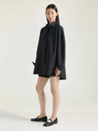 Chemise cocon en popeline avec broderie Givenchy
