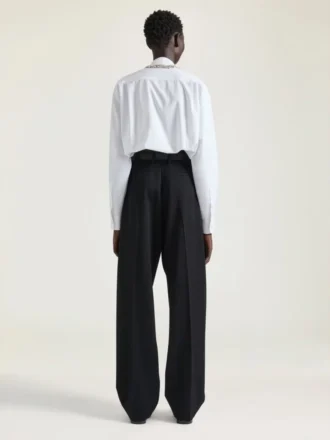 Chemise courte en popeline avec cristaux