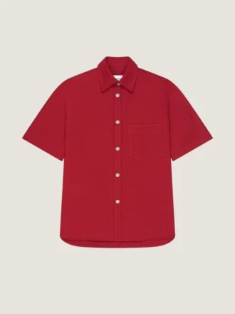 Chemise à coutures couture en denim surteint