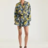 Chemise de pyjama en viscose à imprimé floral