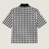 Chemise en coton à carreaux vichy avec coutures couture Chemise en coton à carreaux vichy avec coutures couture