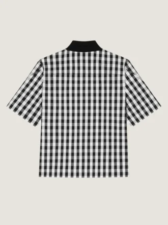 Chemise en coton à carreaux vichy avec coutures couture