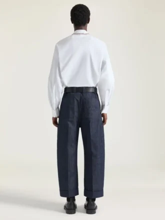 Chemise en popeline de coton avec broderie de cristaux Chemise en popeline de coton avec broderie de cristaux