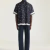 Chemise en soie à imprimé floral Chemise en soie à imprimé floral