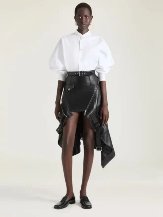 Chemise fendue Cocoon en popeline