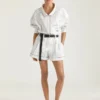 Chemise rayée en coton et soie Chemise rayée en coton et soie