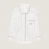 Chemise rayée en coton et soie Chemise rayée en coton et soie