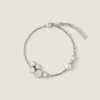 Collier-bracelet Crystal Pearl en métal, cristaux et perles Collier-bracelet Crystal Pearl en métal, cristaux et perles
