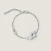 Collier-bracelet Crystal Pearl en métal, cristaux et perles Collier-bracelet Crystal Pearl en métal, cristaux et perles