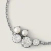 Collier-bracelet Crystal Pearl en métal, cristaux et perles Collier-bracelet Crystal Pearl en métal, cristaux et perles