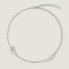 Collier court Crystal Pearl en métal, cristaux et perles Collier court Crystal Pearl en métal, cristaux et perles
