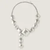 Collier « Crystals » déstructuré en métal et cristaux Collier « Crystals » déstructuré en métal et cristaux