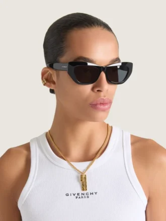 Collier Givenchy Tape en métal et émail