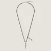 Collier Lucky Charms en cuir et métal
