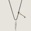 Collier Lucky Charms en cuir et métal