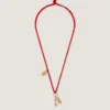 Collier Lucky Charms en soie et métal