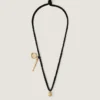 Collier Lucky Charms en soie et métal