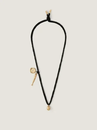 Collier Lucky Charms en soie et métal