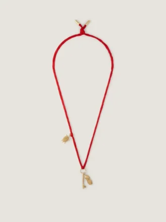 Collier Lucky Charms en soie et métal