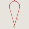 Collier Lucky Charms en soie et métal
