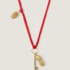 Collier Lucky Charms en soie et métal