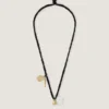 Collier Lucky Charms en soie, métal et émail