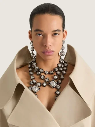 Collier à plusieurs rangs « Deconstructed Crystals » en cristaux