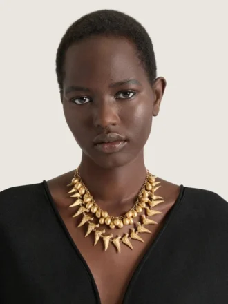 Collier à plusieurs rangs Lucky Charms en métal