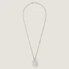 Collier sculptural en métal et cristal Collier sculptural en métal et cristal
