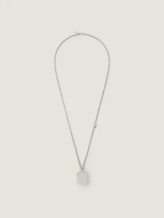 Collier sculptural en métal et cristal