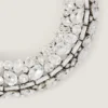 Collier Torque aux cristaux audacieux en métal et cristaux