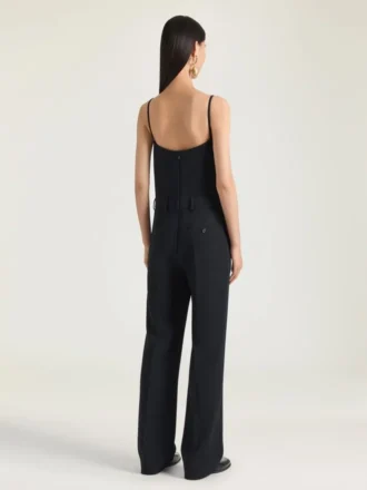 Combinaison-short en crêpe cady