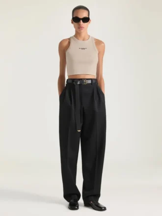 Débardeur court en coton avec imprimé Givenchy Paris