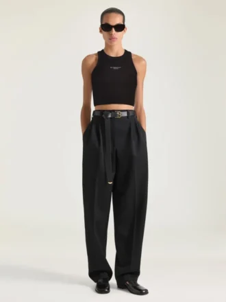 Débardeur court en coton avec imprimé Givenchy Paris