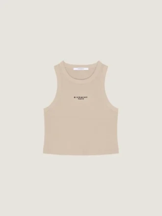 Débardeur court en coton avec imprimé Givenchy Paris