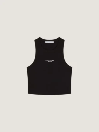 Débardeur court en coton avec imprimé Givenchy Paris