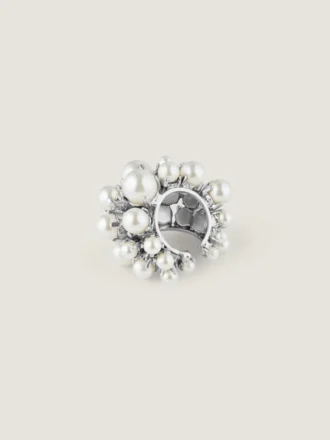 Earcuff Crystal Pearl en métal et perles