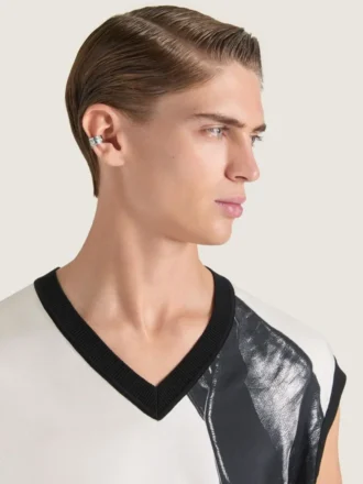 Earcuff Givenchy Tape en métal et émail