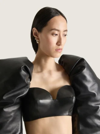 Ensemble boucle d&rsquo;oreille et ear cuff à maillons en métal